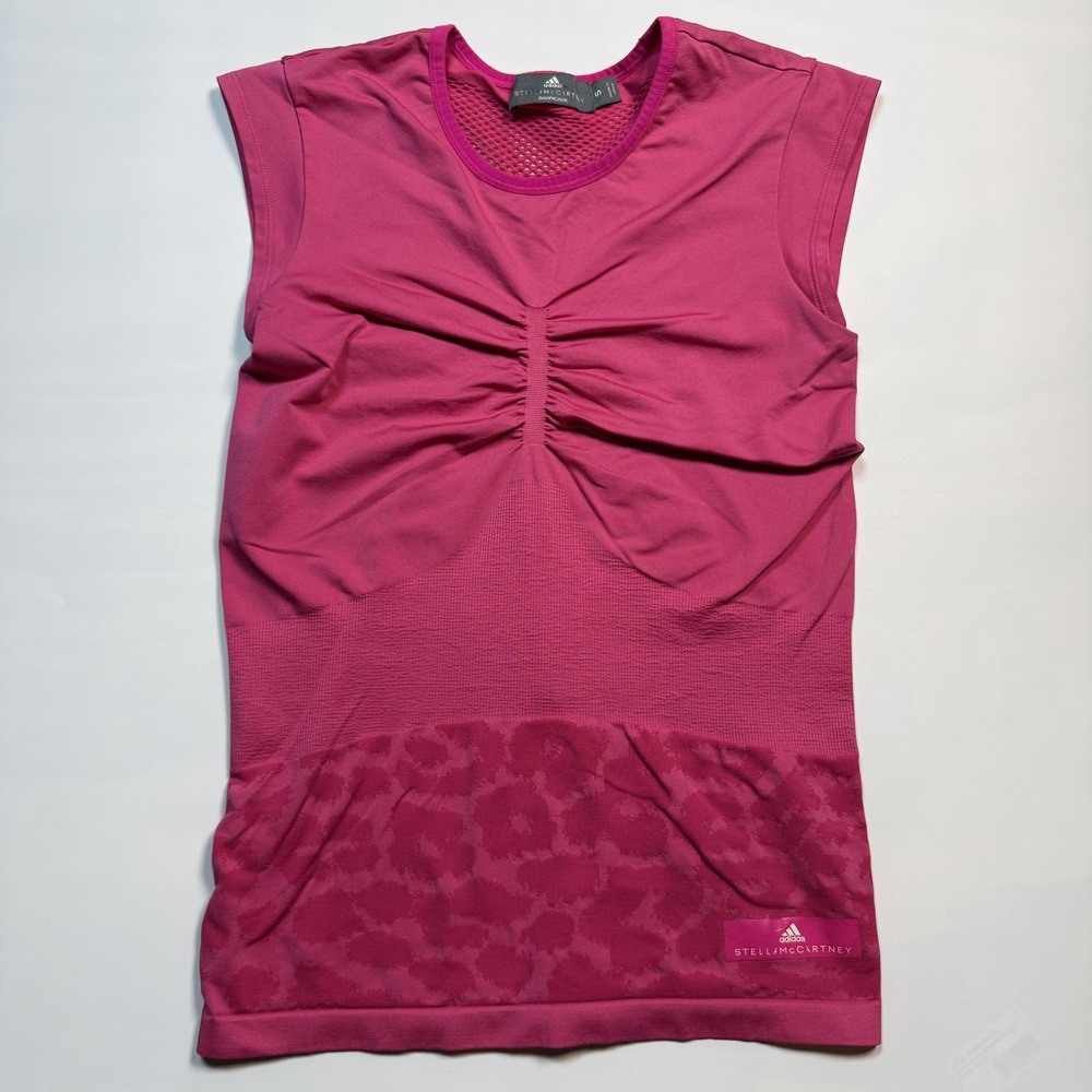 Adidas Stella McCartney Barricade Tank Top Womens Small Pink Mesh Tennis DP0255